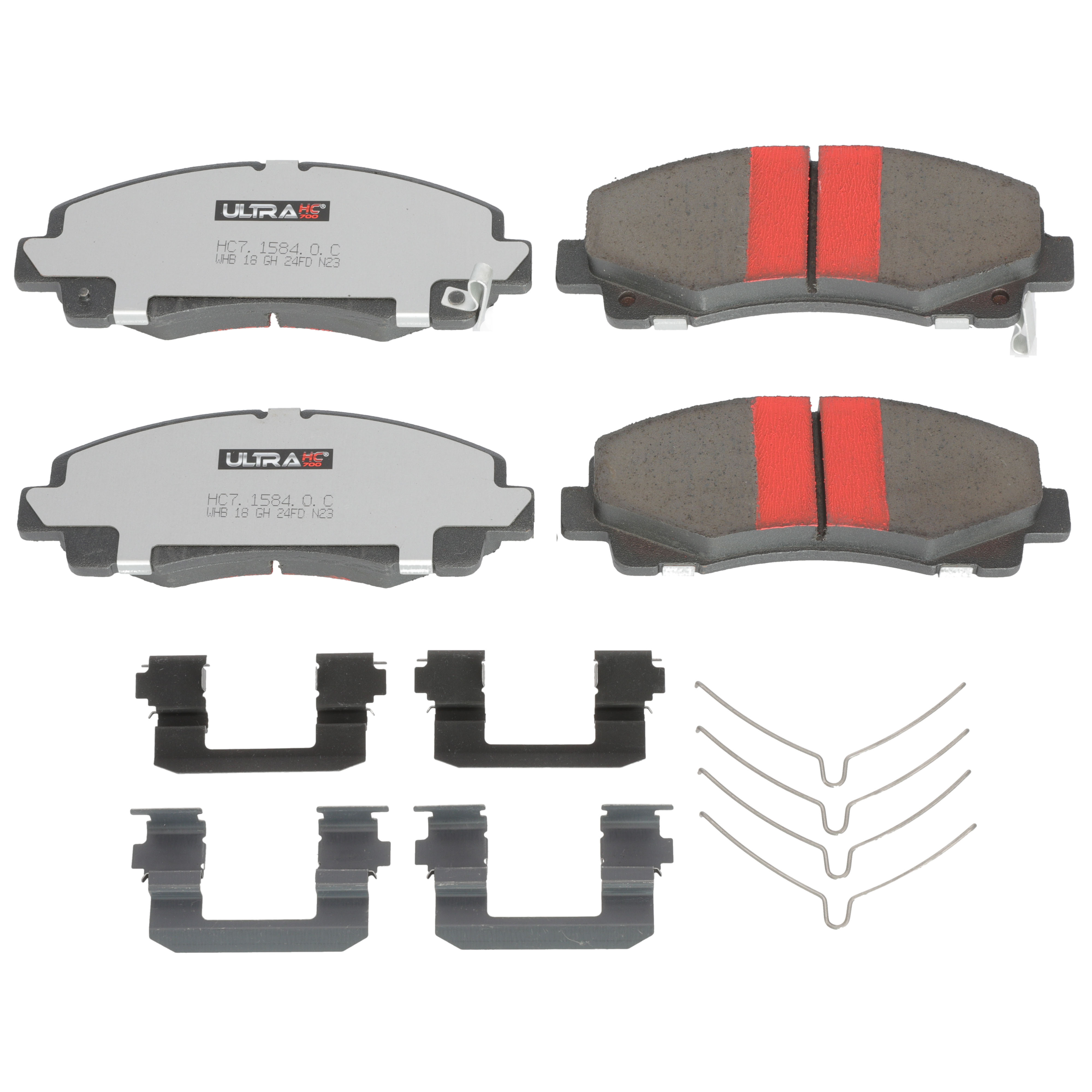UltraHC 700 Brake Pad Set, Front HC7.1584.0.C, Honda Ridgeline 2014-2012
