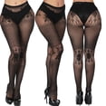 thumbnail image 2 of HBFAGFB Bas Résille pour Femmes Collants Mode Bas en Soie 1 Pce B, 2 of 4
