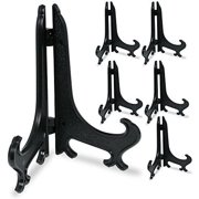 Set of 6 Medium 6.5inH Black Folding Display Easels - It can be Folded Flat for Easy Carry and Convenient Storage When it is Not in Use
