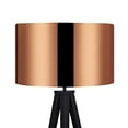 thumbnail image 5 of Teamson Home Romanza Tripod Floor Lamp Modern Lighting - Copper / Black, 5 of 5