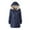 Navy, variant on Sherpa Lined Puffer Coat for Women Fleece Fuzzy Zip Up Windproof Hooded Long Quilted Jacket with Pockets Casual Loose Solid Padded Jackets 2025 Winter Thermal Fashion Thick Outerwear