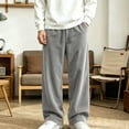 thumbnail image 5 of Ahabrexf Boys Corduroy Pants, Wide Leg Straight Trousers, Elastic Waist, Side Pockets, Full Length, for Youth, Casual Daily Wear, 5 of 9