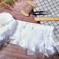 thumbnail image 6 of Rooster Hackle Feather Trim Fringe for DIY Sewing Crafts Costumes Decoration White 6-1/4 inch(16cm) about 2m/bag, 6 of 8