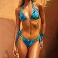 thumbnail image 1 of Daisyyozoid Women's Swimsuit Plus Size Bikini Split Two-Piece Beach With Chest Pad Swimsuit, 1 of 3