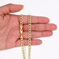 thumbnail image 4 of Nuragold 14K Real Yellow Gold Cuban Diamond Cut Pave Curb Link Chain Necklace 16"-26" (2.5mm-6.5mm) Italian Jewelry for Men & Women, 4 of 14