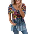 thumbnail image 1 of Top con cremallera y cuello en V de manga corta con hombros descubiertos para mujer con blusa recortada Pompotops  hkajfhjk466171, 1 of 4