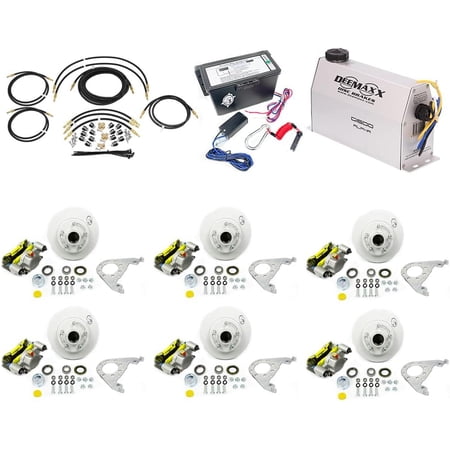 Southwest Wheel MAXX KIT Electric Over Hydraulic 3,500 lbs. Disc Brake Kit for a Triple Axle with MAXXX Caliper