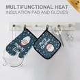 thumbnail image 4 of Yayeee Oven Mitts and Pot Holder Set of 4 Heat Resistant Kitchen Gloves Baking Hot Pad, Christmas Santa, 4 of 5