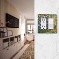 thumbnail image 5 of Yayeee Rocker Switch Wall Plate 1-Gang 4.6"x2.9" Home Decorative Outlet Cover, Green Floral Garden, 5 of 6