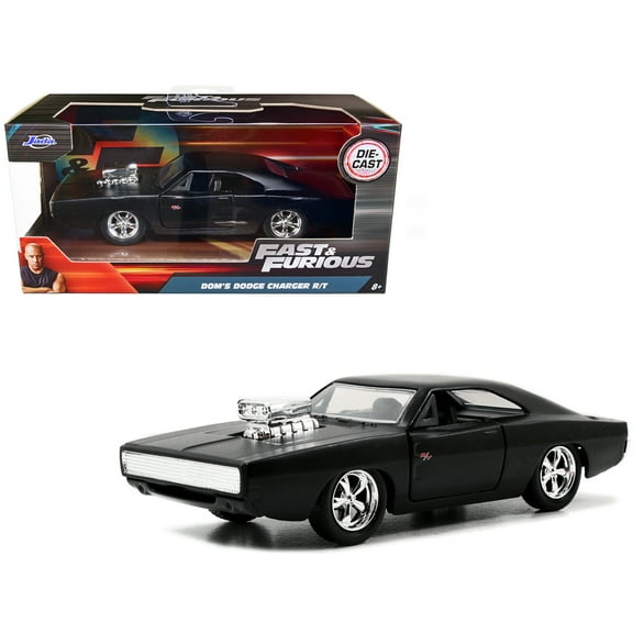 Dom's Dodge Charger R/T Matt Black "Fast & Furious" Movie 1/32 Diecast Model Car by Jada