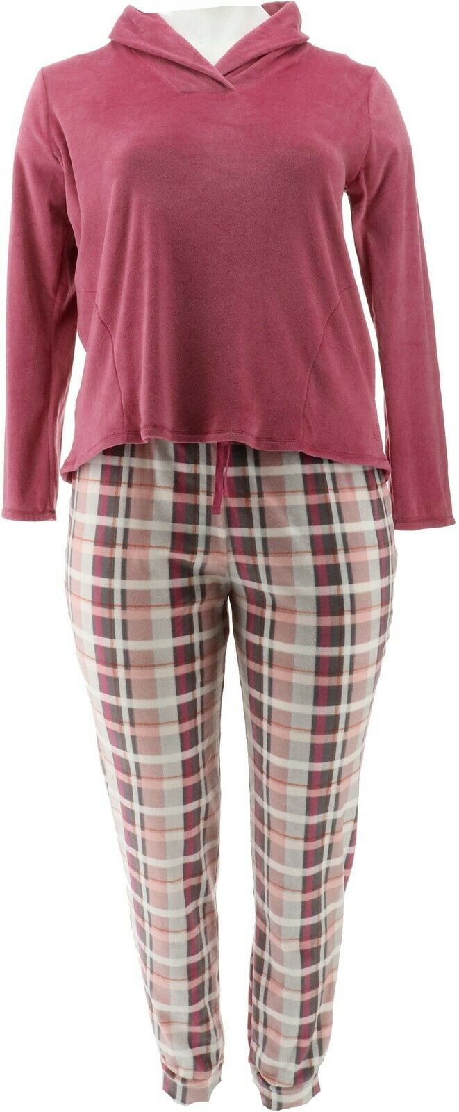 Cuddl Duds Ultra Plush Velvet Fleece PJ Set Women's A369296 Walmart