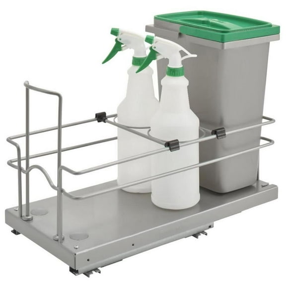 Rev-A-Shelf 5Sbwcc-8S-1 Sink Classics 9"W Under Sink Pull Out Cleaning Organizer - Chrome