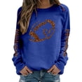 thumbnail image 3 of TIANZEN Full Sleeve Crewneck Sweatshirts For Women Long Sleeve Football Graphic Printed Hoodless Pullover Sweatshirts Top Blouse Jacket Women, 3 of 4