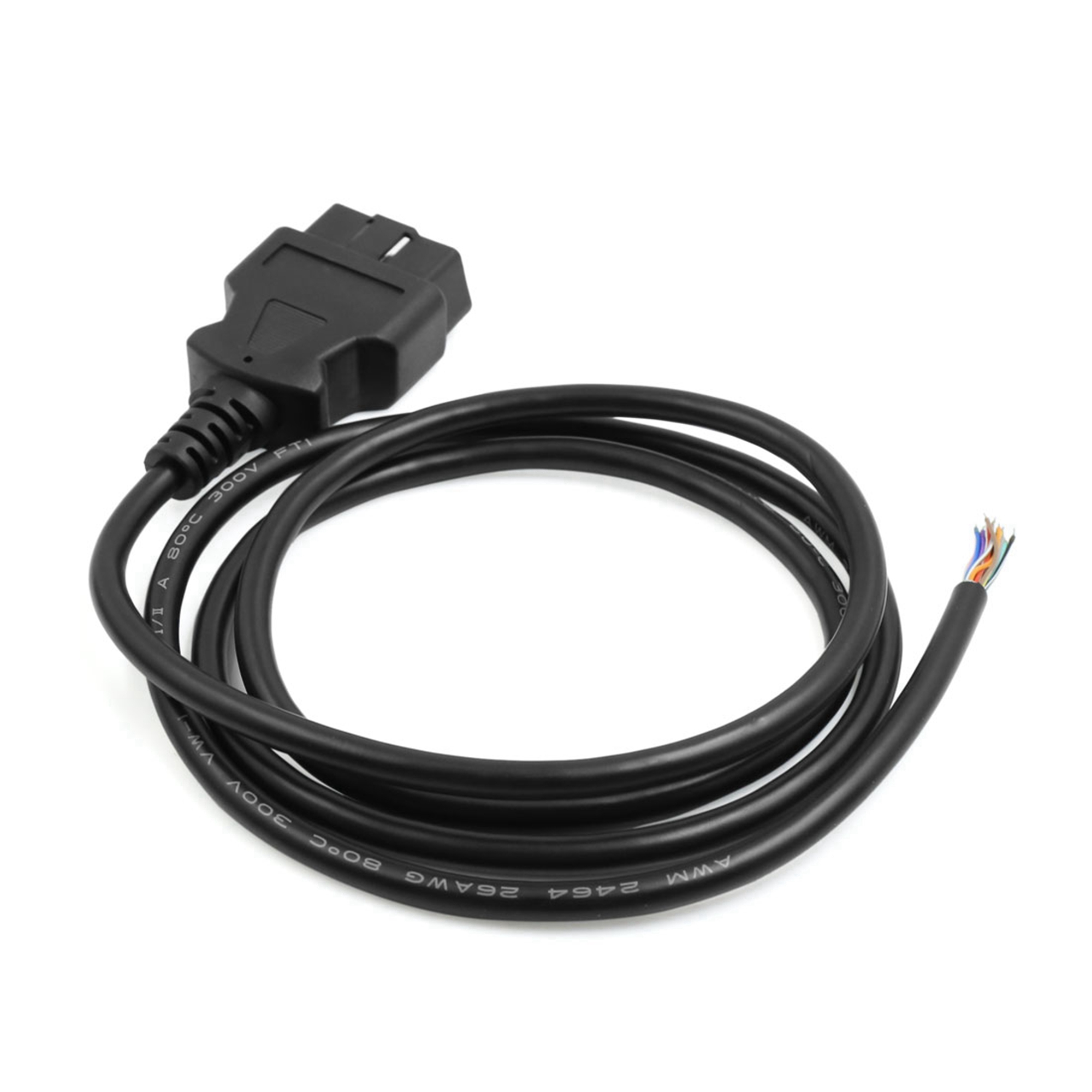 Unique Bargains Durable 16 Pin OBDII Diagnostic Adapter Male Connector Cable Tool
