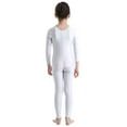 thumbnail image 4 of Rswnyirn Kids Girls Boys One-piece Gymnastics Full Body Jumpsuit Unitard Sport Athletic Leotard White 5-6, 4 of 7