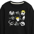 thumbnail image 3 of The Nightmare Before Christmas - Beach Crew Grid  - Toddler And Youth Long Sleeve Graphic T-Shirt, 3 of 5