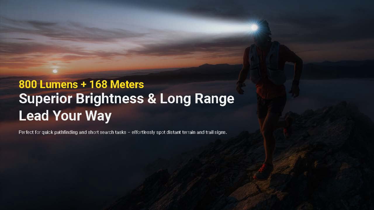 Nitecore UT27 MCT 800 lumen 3 Color Temperatures Running Headlamp + Nitecore Sticker