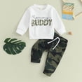 thumbnail image 2 of TAmten Baby Boy Clothes 6-12 Months Baby Boy Clothes 3 6 12 18 Months Fall Winter Outfit Mama's Boy Embroidery Waffle Long Sleeve Romper Pants Set(White,12-18 Months), 2 of 7