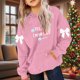 thumbnail image 5 of Camiseta de manga larga con lazo para niños, cuello redondo liso, parte superior lisa, adecuada para niños y niñas, sudadera con capucha para niñas, parte superior de poliéster, 5 of 6