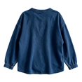 thumbnail image 6 of LIZUOJUN Women's Half Zip Pullover Denim Shirt Oversized Drop Shoulder Casual Top Loose Fit Long Sleeve Soft Cotton Blend Pullover Top, 6 of 6
