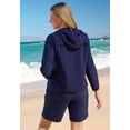 thumbnail image 2 of Swim 365 Women's Plus Size Hooded Taslon Cover Up, 2 of 4