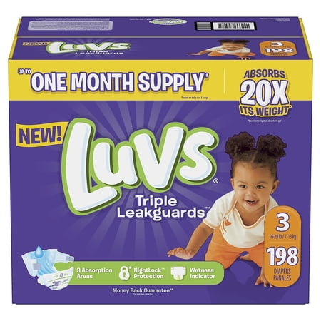 Luvs Ultra Leakguards Diapers (Choose Your Size)baby’s skin