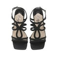 thumbnail image 2 of Lady Couture Devine Rhinestone Block Heel Dressy Sandal, Black, 11, 2 of 5