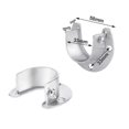 4 Packs Heavy Duty Stainless Steel Closet Rod End Supports Closet Pole