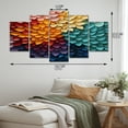 thumbnail image 4 of Designart "Harmonic Fusion Hardedge Art painting III" Modern Metal Wall Décor Set, 4 of 5