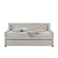 thumbnail image 3 of Fabric Twin Size Daybed with Button Tufted Back and Sloped Arms,Light Gray, 3 of 5