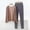 Khaki, variant on Royisotas Womens Cotton Pajamas Soft Plus Size Nightwear Comfy 2 Piece Long Sleeve Pajama Sets for Women