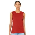 thumbnail image 3 of CROWN CRAZE - Jersey Muscle Tank, Women's Relaxed-Fit Sleeveless Muscle Tank Top, Red Crew Neck Muscle T-Shirt, 4.2 oz, Size-XL, 6-Pack, 3 of 6
