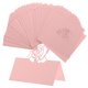 thumbnail image 3 of GOOHOCHY 50 tarjetas de lugar florales, tarjetas de nombre para asientos de boda, tarjetas plegables para baby shower, bodas, mesas, color rosa, 3 of 8