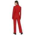 thumbnail image 2 of Manyakai Combinaisons pour Femmes Mode Combinaison à Boutons Décontractée Col Rabattu Manches Longues Tenue de Travail Rouge G, 2 of 5