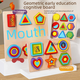 thumbnail image 5 of Rompecabezas de madera Montessori con forma geométrica, rompecabezas educativo de arcoíris ensamblado, convexo y emparejamiento cognitivo para educación temprana de niños, 5 of 5