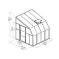 thumbnail image 4 of Palram - Canopia Sun Room 8' x 8' Polycarbonate Walk-In Greenhouse - White - with Roof Vent, 4 of 9