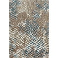 thumbnail image 2 of Luxe Weavers Modern Snakeskin Pattern Beige 5x7 Area Rug, Aqua and Gold Accent Carpet, 2 of 8