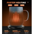 thumbnail image 2 of Taza de café autocalentable Kepwam 470 ml con control inteligente de temperatura, 2 of 7