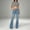 Light Blue plus size flare jeans a1, variant on Cagogo Women's Plus Size Flare Leg High Waisted Jeans with Pockets Denim Casual Long Pants Streetwear Trousers Loose Fit Jeans for Everyday Wear, Light Blue S