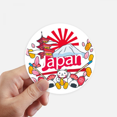 thumbnail image 1 of Hand-decorated Japan Pattern Sticker Round Wall Suitcase Laptop Label Bumper, 1 of 1