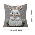 thumbnail image 3 of S Cute Little White Rabbits Printed Lumbar Pillow Pillowcase And Insert Removable Washable Back Cushion For Sofa Bed Office Nap Floral Design Size S, 3 of 6