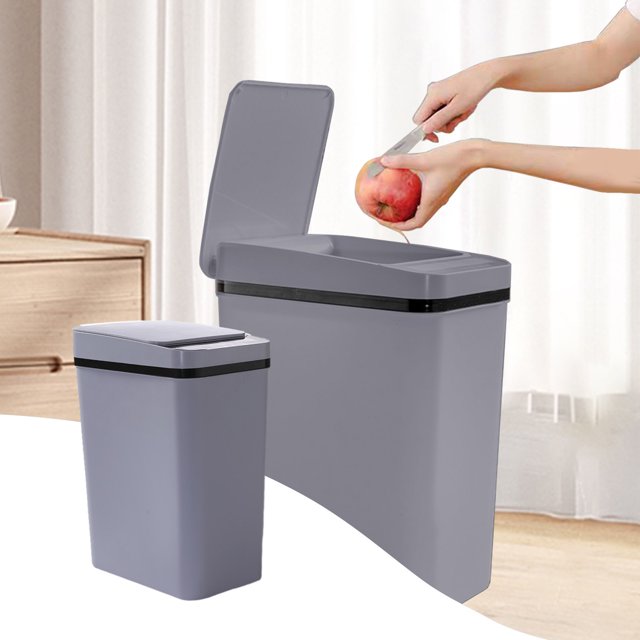 zanvin Kitchen & Dining Kitchen Decor,Bathroom Smart Trash Can Touchless Trash Can With Lid, Intelligent Induction Trash Bin, Large Capacity 12L For Laundry Living Room