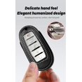 thumbnail image 4 of Key Fob Cover Compatible with Infiniti Q50 Q60 QX50 QX55 QX60 5 Button Keychain Case Holder Protector,Leather Keychain-black, 4 of 6