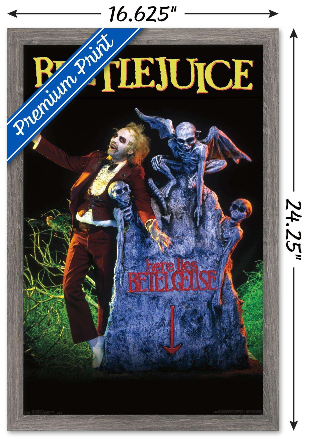 Beetlejuice - Grave Wall Poster, 14.725" x 22.375", Framed