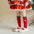 thumbnail image 5 of NAISIBABY Girls Christmas Socking, Stretch Non Slip Cotton Breathable Kids Knee High Socks Hot Pink Free Size, 5 of 7