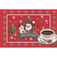 thumbnail image 4 of Cinco tapetes de cena tejidos de PVC para Navidad, aislamiento de mesa, tapete para taza de té, gran oferta, tapete anti-escaldado 30 * 45 cm, 4 of 5