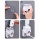 thumbnail image 5 of 2 Pcs Wall Mount Toothpaste Dispenser Toothbrush Holder Set, Wall Holder (gray), 5 of 5