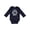 Navy, variant on Future Goth Like My Aunt with Skulls Boys or Girls Long Sleeve Baby Bodysuit