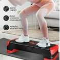 thumbnail image 4 of Yes4All Multifunctional Adjustable Aerobic Stepper, Extra Half Round Legs, for Workout Exercise (Red), 4 of 8