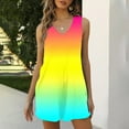 thumbnail image 2 of aidice Summer Jumpsuits for Women Casual V Neck Sleeveless Comfy Multi Color Hidden Zipper Shorts Rompers, 2 of 4